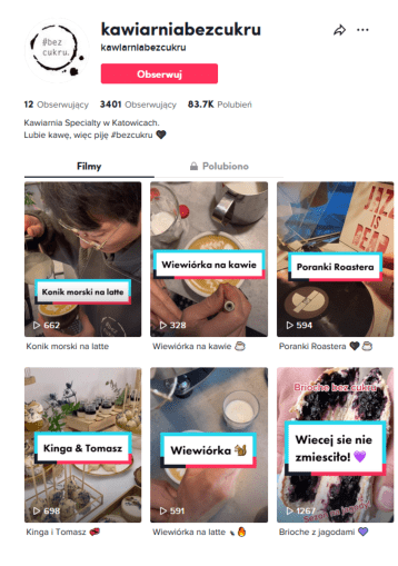Profil kawiarniabezcukru TikTok