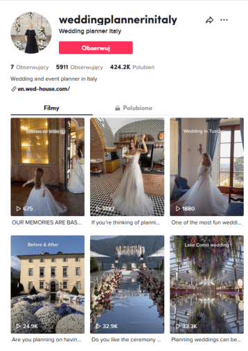 Profil weddingplannerinitaly TikTok