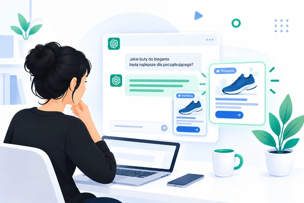 Oznaczona reklama GPT Ads pod odpowiedzią